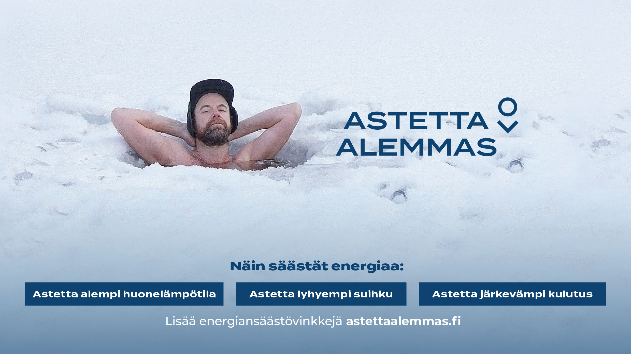 Lokakuun Kuukauden aikkarimainos -kilpailun voitti ajankohtainen ja jokaisen arkeen vaikuttava Astetta alemmas -mainoskampanja, joka kehottaa suomalaisia laskemaan lämpötilaa ja säästämään energiaa. 